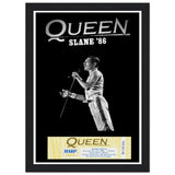 Queen Slane Castle 1986- Premium Semi-Glossy Paper Wooden Framed Poster