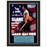 Bruce Springsteen Slane Castle 1985- Premium Semi-Glossy Paper Wooden Framed Poster