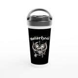Motorhead White 15oz Stainless Steel Travel Mug