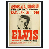 Elvis Presley Buffalo NY 1956 Classic Semi-Glossy Paper Wooden Framed Poster