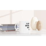 I Listen To Iron Maiden With Dad White 11oz Ceramic Mug