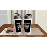 Motorhead White 15oz Stainless Steel Travel Mug