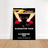 ZZ TOP S.F.X CONCERT HALL DUBLIN IRELAND 1983 Classic Semi-Glossy Paper Poster