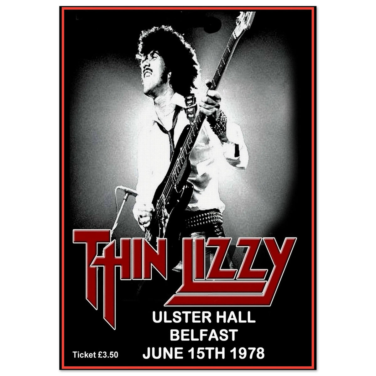 【貴重】ThinLizzy at Last B2ポスター Thin Lizzy Ulster Hall Belfast 1978 Bad Reputation Tour Classic