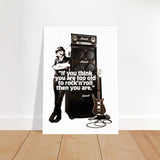 Lemmy Kilmister Poster With Quote Classic Semi-Glossy Paper Poster