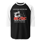 Bon Scott AC/DC Legend 3/4 sleeve raglan shirt