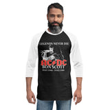 Bon Scott AC/DC Legend 3/4 sleeve raglan shirt