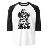 Lemmy Kilmister Legend 3/4 sleeve raglan shirt