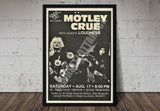 Motley Crue Vintage Concert Poster ST. paul Civic Center 1985 Reproduction Print