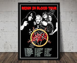 Slayer Vintage Concert Poster Reign In Blood Tour Reproduction Print