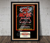 AC/DC Monsters Of Rock 1991 Donington UK Concert Poster + ticket Reproduction Print