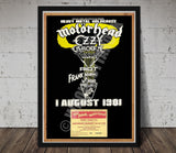 Motorhead Vintage Concert Poster Portvale 1981  + Ticket Reproduction Print
