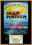 Iron Maiden Vintage Concert Poster Donington UK 1988 + Ticket Reproduction Print