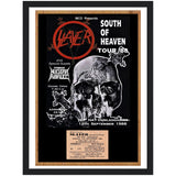 Slayer Top Hat Dublin 1988 Classic Semi-Glossy Paper Wooden Framed Poster