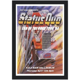 Status Quo R.D.S Dublin 1984 Classic Semi-Glossy Paper Wooden Framed Poster