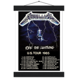 Metallica Ride The Lightning US Tour 1985 Premium Semi-Glossy Paper Poster & Hanger
