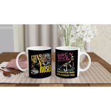 Guns n Roses Donington Park UK 1988 White 11oz Ceramic Mug
