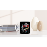 Monsters Of Rock Donington Park 1984 Black & White 11oz Ceramic Mug