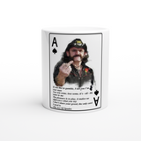 Lemmy Kilmister Ace Of Spades White 11oz Ceramic Mug