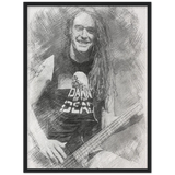 Cliff Burton Sketch Print Premium Matte Paper Wooden Framed Poster