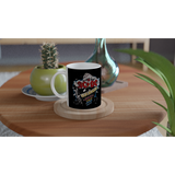 Monsters Of Rock Donington Park 1984 Black & White 11oz Ceramic Mug