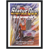 Status Quo R.D.S Dublin 1984 Classic Semi-Glossy Paper Wooden Framed Poster