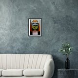Monsters Of Rock Donington Park UK 1983 Plus Ticket Classic Semi-Glossy Paper Wooden Framed Poster