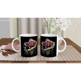Monsters Of Rock Donington Park 1984 Black & White 11oz Ceramic Mug