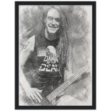 Cliff Burton Sketch Print Premium Matte Paper Wooden Framed Poster