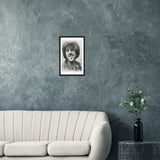 Phil Lynott Pencil Sketch  Classic Semi-Glossy Paper Wooden Framed Poster