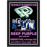 Deep Purple Knebworth Park 1985 Classic Semi-Glossy Paper Wooden Framed Poster