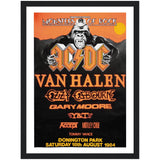 Monsters Of Rock Donington Park UK 1984 Classic Semi-Glossy Paper Wooden Framed Poster
