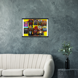 Monsters Of Rock Donington Park UK 1980 to 1992 Collage Premium Semi-Glossy Paper Poster & Hanger