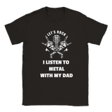 I Listen To Metal Classic Kids Crewneck T-shirt