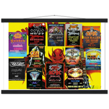 Monsters Of Rock Donington Park UK 1980 to 1992 Collage Premium Semi-Glossy Paper Poster & Hanger