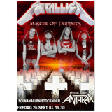 Metallica Concert Poster Solnahallen Stockholm 1986 Classic Semi-Glossy Paper Poster (Legacy)