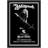Whitesnake SFX Dublin 1984 Classic Semi-Glossy Paper Wooden Framed Poster
