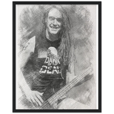 Cliff Burton Sketch Print Premium Matte Paper Wooden Framed Poster