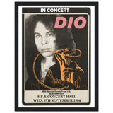 Dio S.F.X Concert Hall Dublin Ireland 1984 Classic Semi-Glossy Paper Wooden Framed Poster
