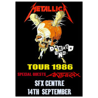 Metallica SFX Centre Dublin Ireland 1986 Classic Semi-Glossy Paper Poster