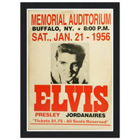 Elvis Presley Buffalo NY 1956 Classic Semi-Glossy Paper Wooden Framed Poster