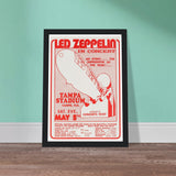 Led Zeppelin Tampa Stadium 1973- Premium Semi-Glossy Paper Wooden Framed Poster