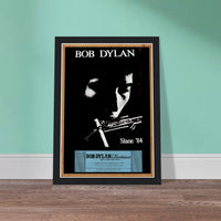 Bob Dylan Slane Castle 1984- Premium Semi-Glossy Paper Wooden Framed Poster
