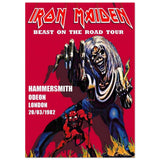 Iron Maiden Beast On The Road Tour Hammersmith Odeon London UK 1982 Classic Semi-Glossy Paper Poster