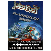 Judas Priest SFX Centre Dublin Ireland 1991 Painkiller Tour Classic Semi-Glossy Paper Poster