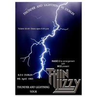 Thin Lizzy RDS Dublin 1983 Thunder And Lightning Tour Classic Semi-Glossy Paper Poster