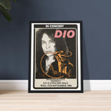 Dio S.F.X Concert Hall Dublin Ireland 1984 Classic Semi-Glossy Paper Wooden Framed Poster