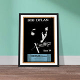 Bob Dylan Slane Castle 1984- Premium Semi-Glossy Paper Wooden Framed Poster