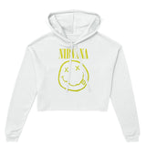 1991 Nirvana Smiley Premium - Women's Cropped Hoodie | Bella + Canvas 7502