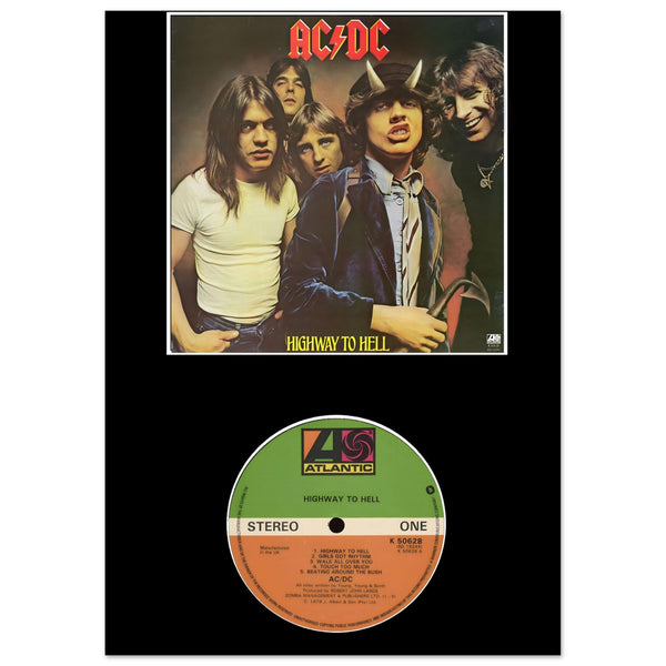 ACDC HIGHWAY TO HELL RECORD DISPLAY POSTER Classic Semi-Glossy Paper Poster